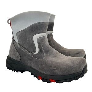 L.L. Bean Gray and Red Winter Boots